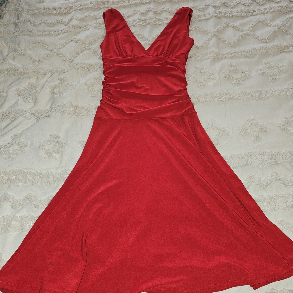 Assa Elegant, Sexy Red Sleeveless Dress